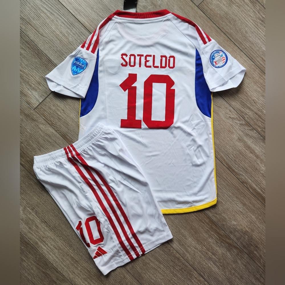 Boys Set Soccer Team Venezuela Away Soteldo #10  (La Vinotinto)